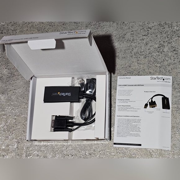 NEW StarTech VGA to HDMI Converter with USB Power 1080p - Picture 3 of 4
